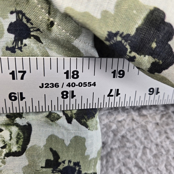 Brooklyn Brigade Green Rose Camp Shirt Linen Blend Short Sleeve Size Small S New - Picture 5 of 9